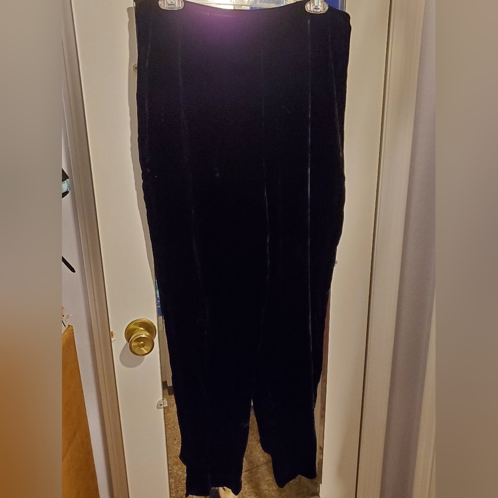 Vintage Black Velvet Pants